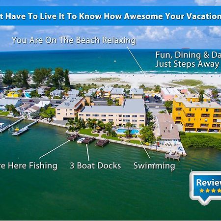 Treasure Island Beach, Fl Waterfront Condo Located Steps Away From The Intracoastal Waterway St. Pete Beach Buitenkant foto