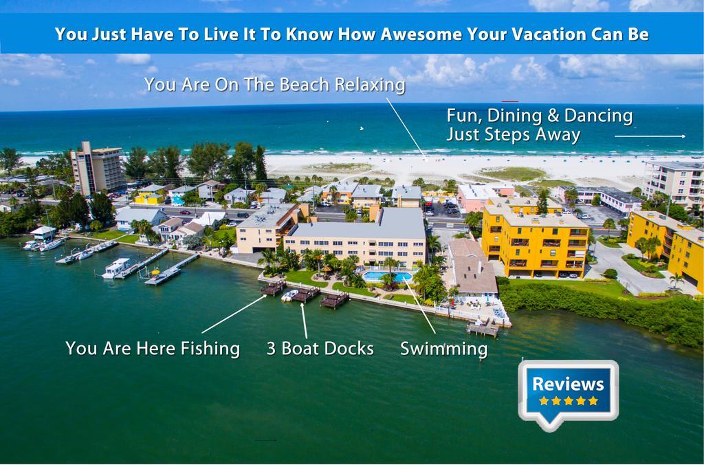 Treasure Island Beach, Fl Waterfront Condo Located Steps Away From The Intracoastal Waterway St. Pete Beach Buitenkant foto